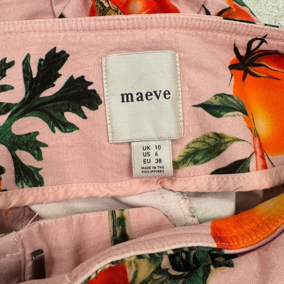 🍅 Maeve by Anthropologie High-Rise Printed Crop Wide-Leg Pants - Size 6 - Picture 5 of 7